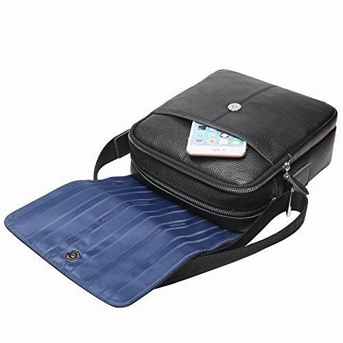 Bison Denim Vintage Genuine Leather Messenger Shoulder Bag Satchel Cross Body Handbag Retro