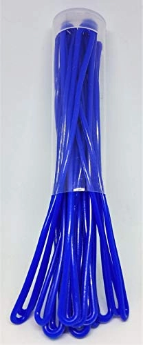 Blue Plastic Luggage Tag Loops, 9 inch, 100/pk (aka Worm Loop)