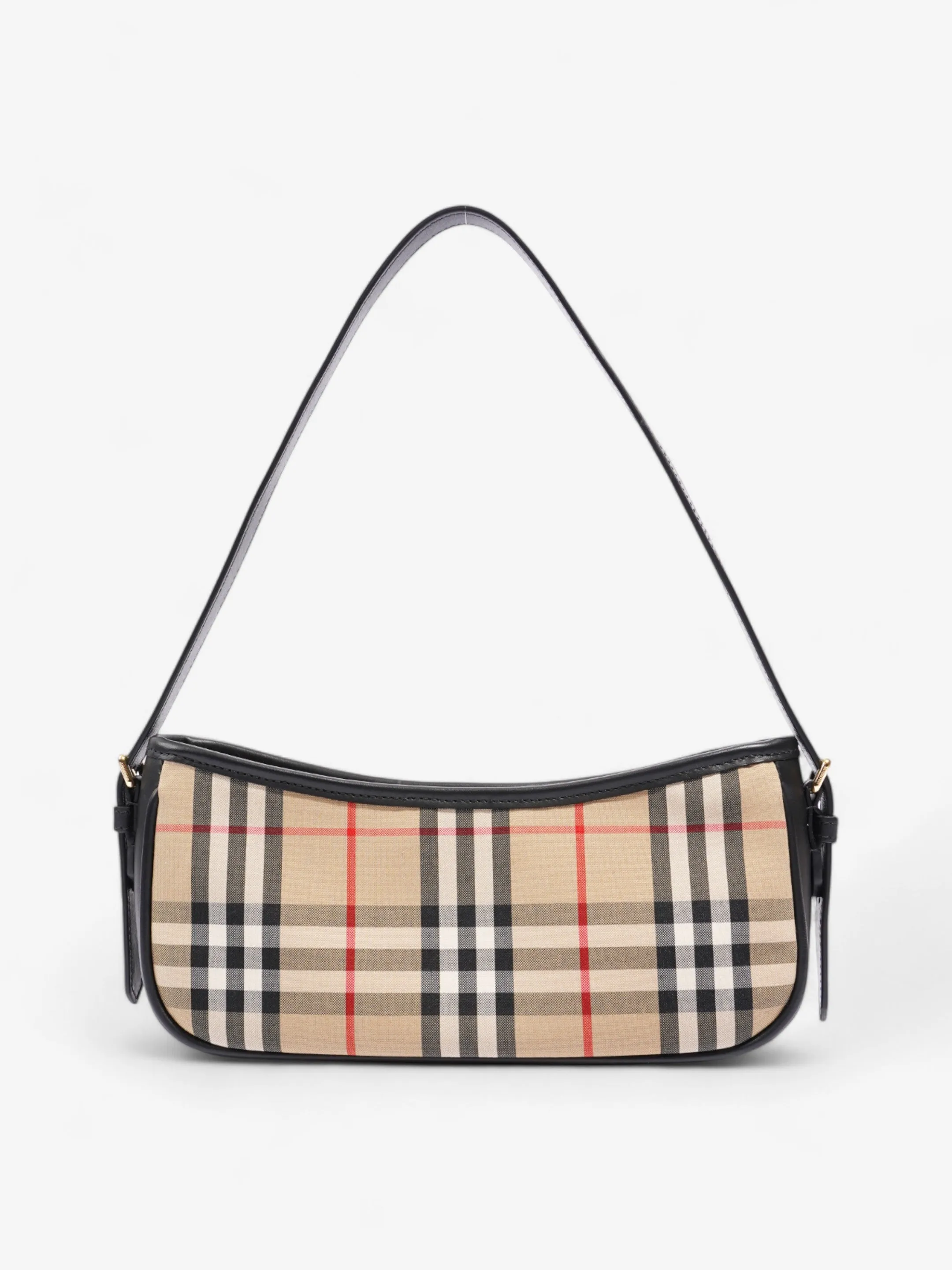 Burberry Shoulder Bag Check Coated Canvas