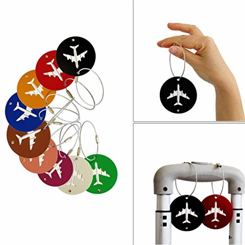Carise Travel Aluminium Luggage Tags Suitcase Label Holder Name Address ID Baggage Tag