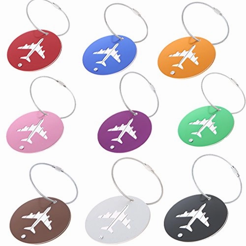 Carise Travel Aluminium Luggage Tags Suitcase Label Holder Name Address ID Baggage Tag