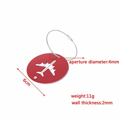 Carise Travel Aluminium Luggage Tags Suitcase Label Holder Name Address ID Baggage Tag