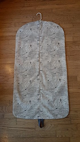 Carry It Well Women'S Hanging Garment Bag Pewter Map Print