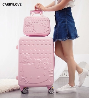 Carrylove Hellokitty Luggage Series 20/24Inch Pc Handbag And  Rolling Luggage Spinner Brand