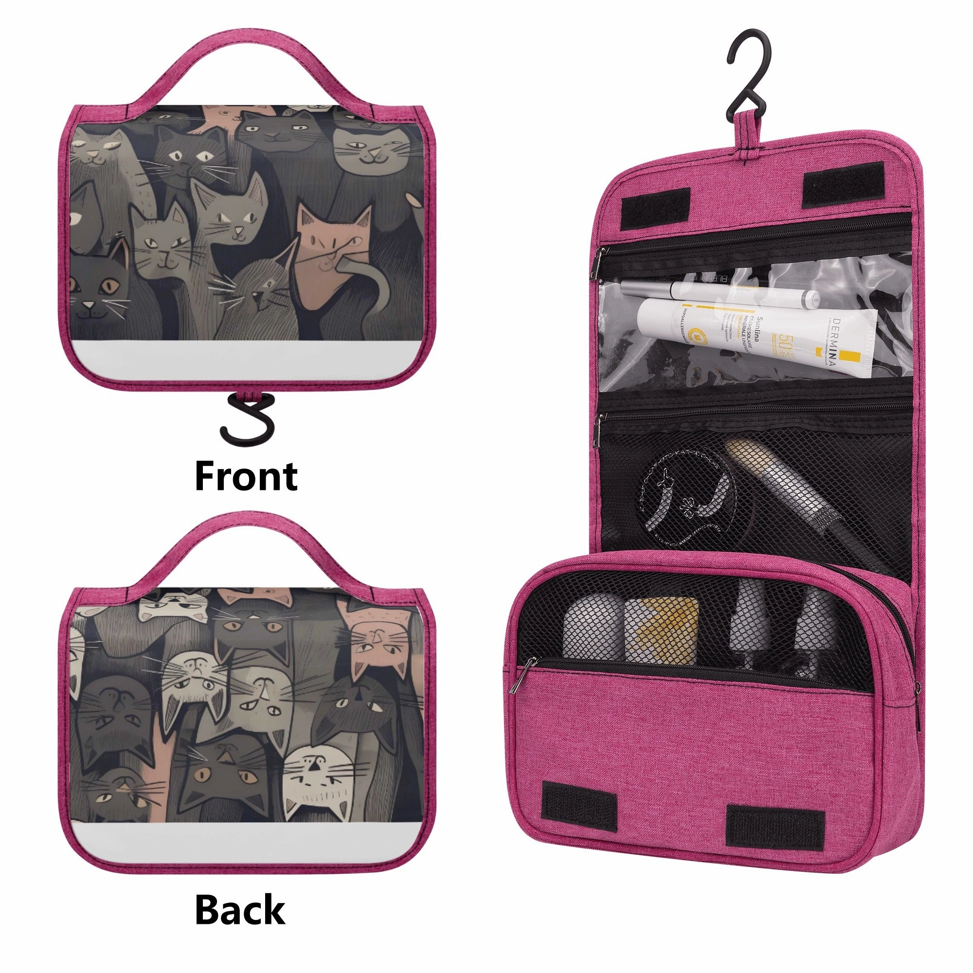 Cat Print  ToiletryCosmetic Travel Bag