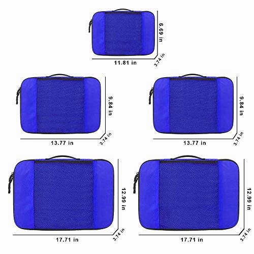 CGBE TravelPacking Cube,5 Pcs Luggage Organizer Set
