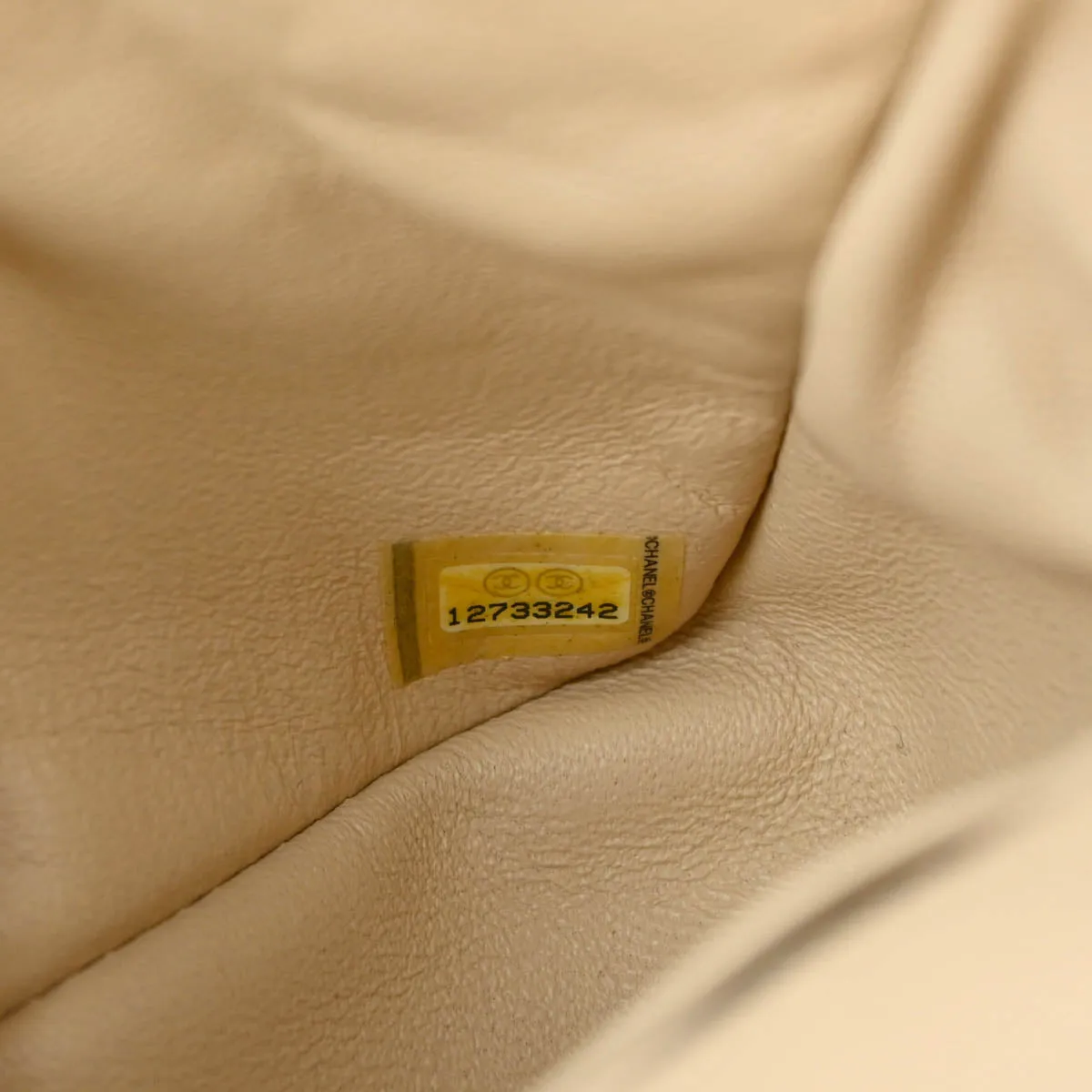 Chanel 2008-2009 Beige Caviar East West Shoulder Bag