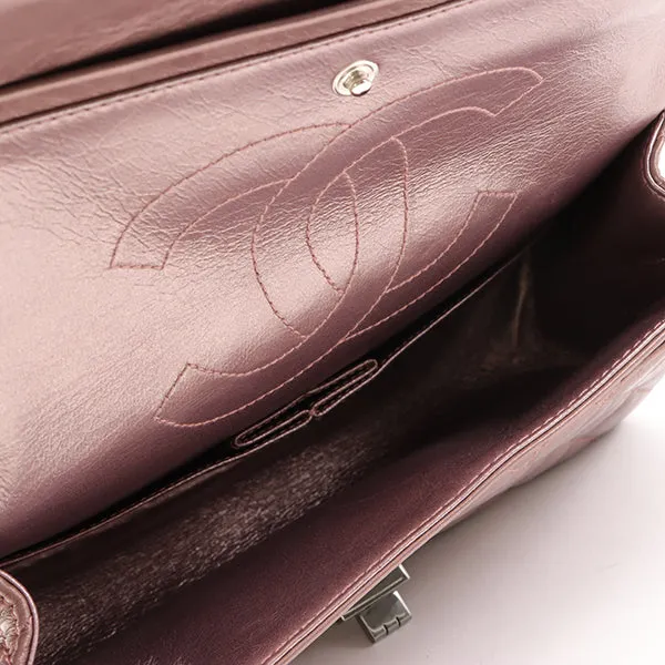 Chanel Around 2008 Made 2.55 Chain Shoulder Bag 23Cm Metallic Mauve Pink