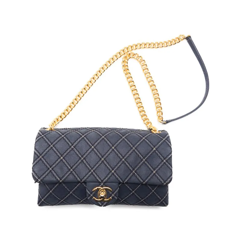 CHANEL CHANEL Wild Stitch Double Chain Shoulder Car Friseur Black  Tote Bag  Bag Hybrid ?? Delivery?? Khao Yamamoto Online