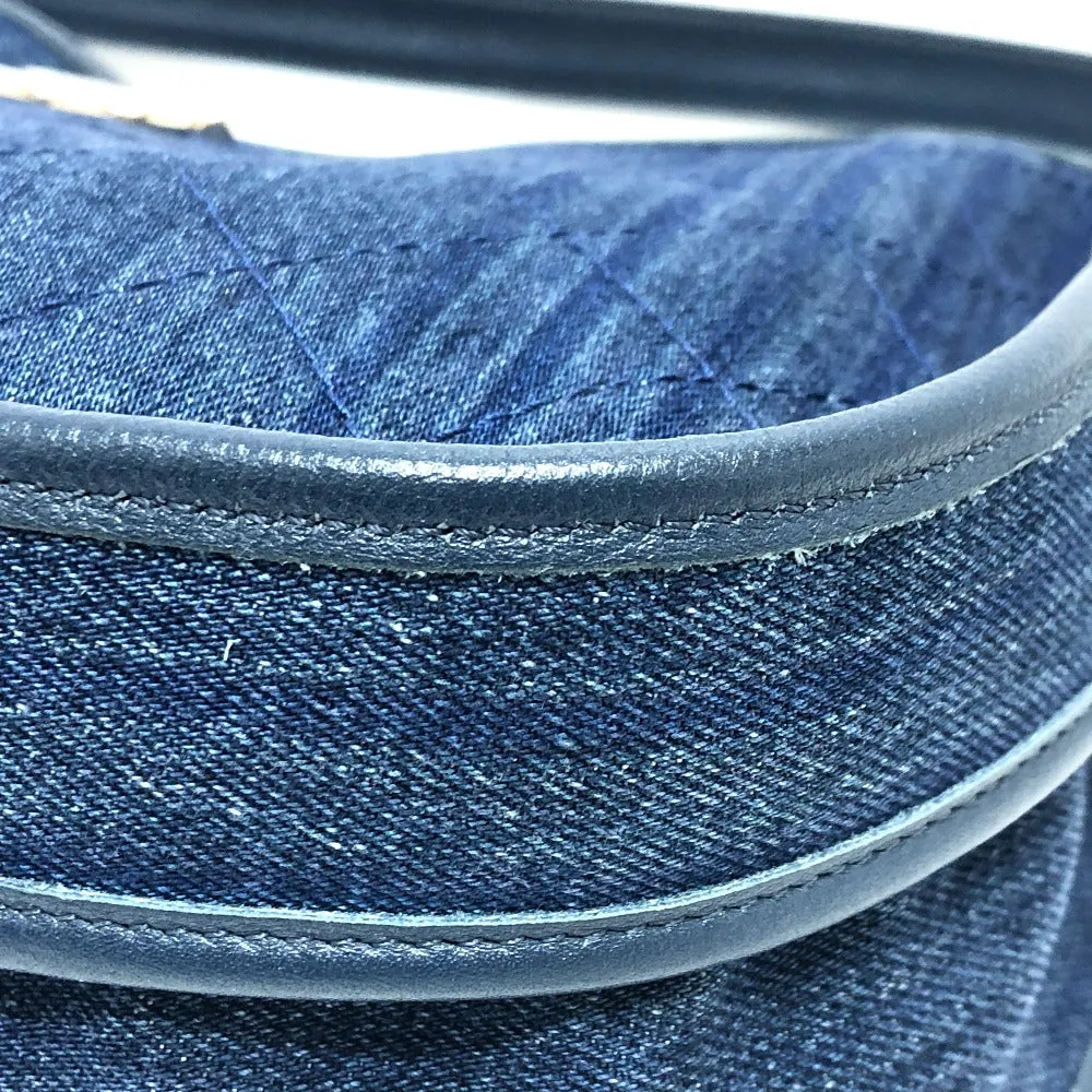 CHANEL Shoulder Bag A57641 denim blue Matrasse COCO Mark Women Used