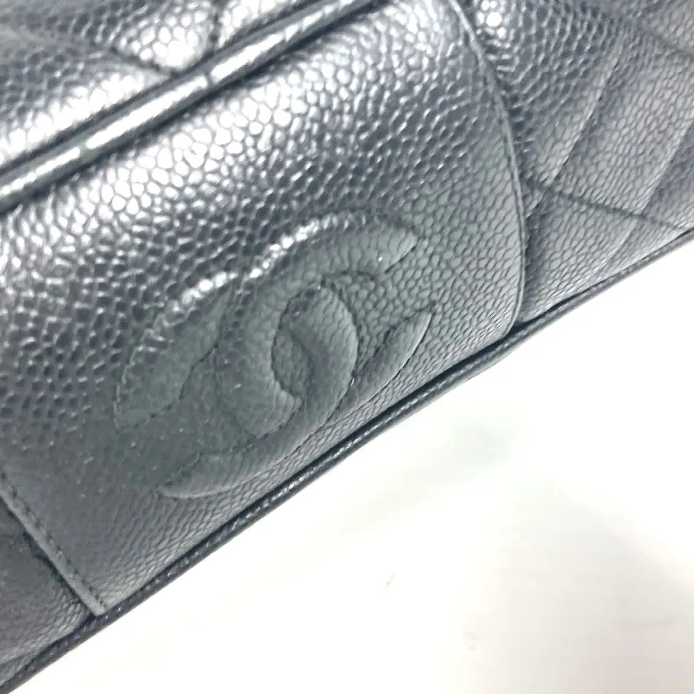 CHANEL Shoulder Bag Caviar skin black Vintage CC COCO Mark quilting matelasse Women Used