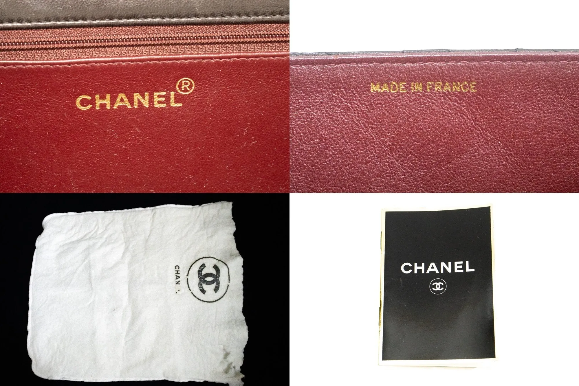 CHANEL Small Chain Shoulder Bag Clutch Black Quilted Flap Lambskin