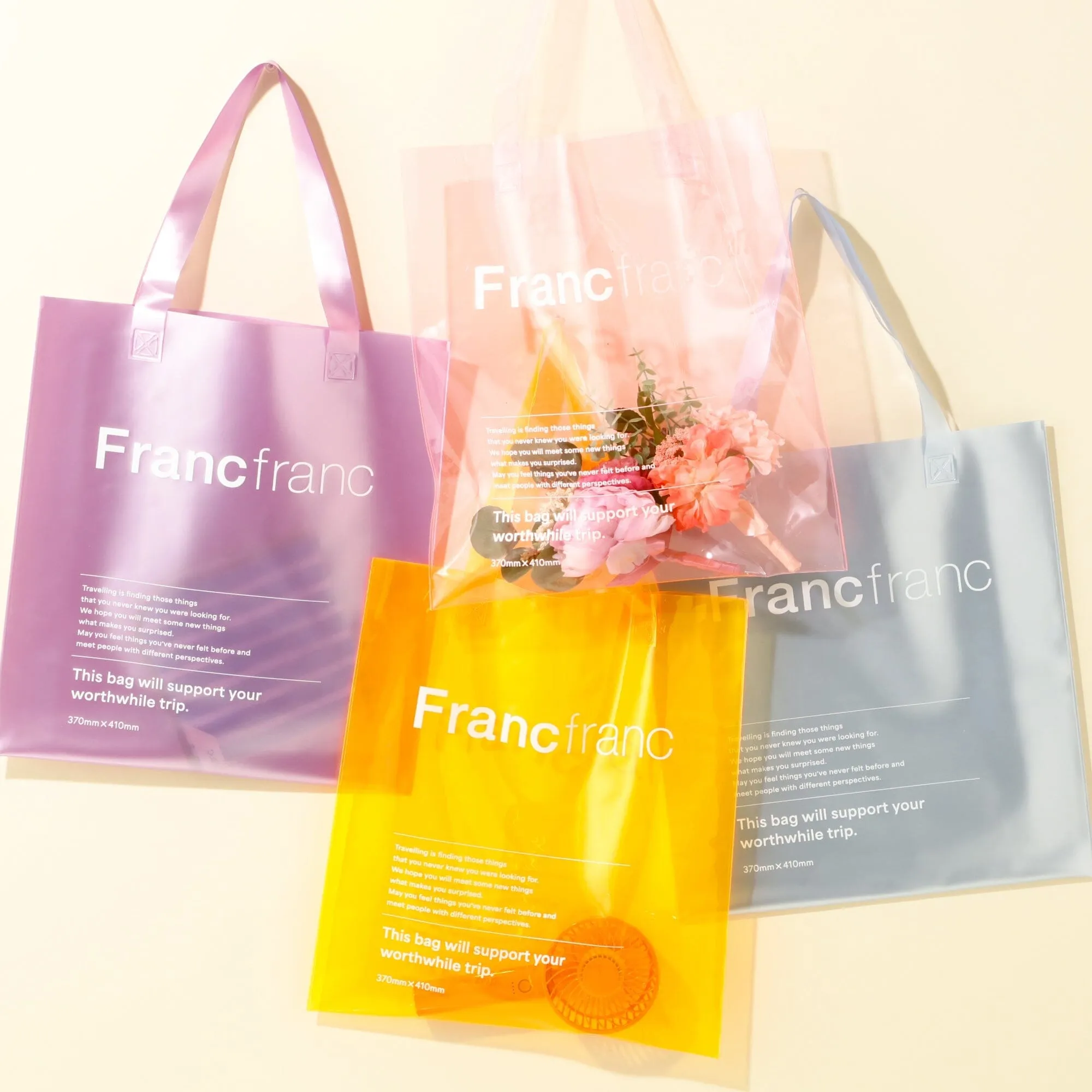 Clear Tote Bag Pearl Purple