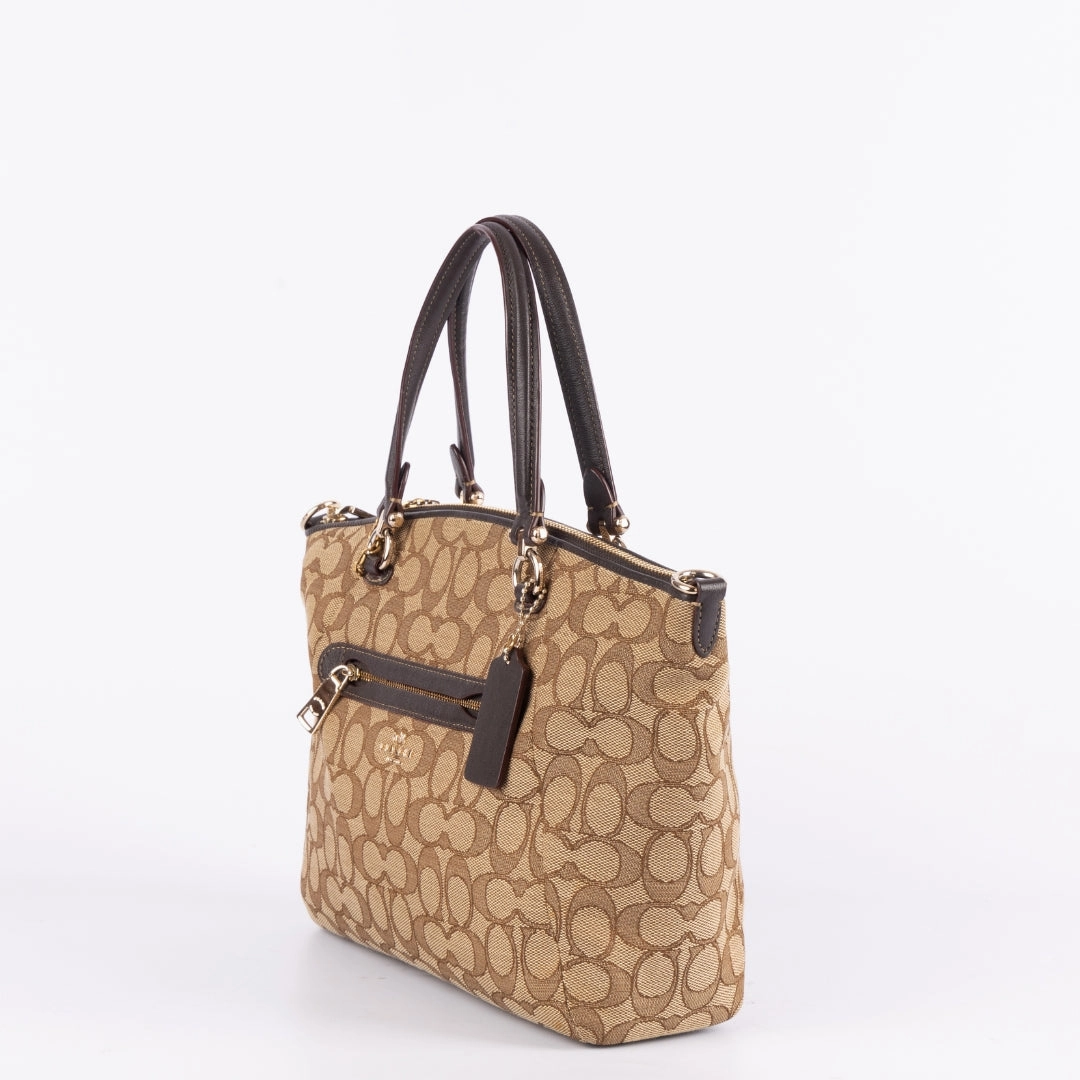 Coach Signature Jacquard Prairie Satchel