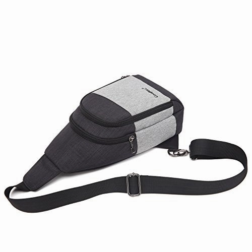 Coolbell Casual Bag Daypack Crossbody Bag Sling Bag With Adjustable Strap (Black)