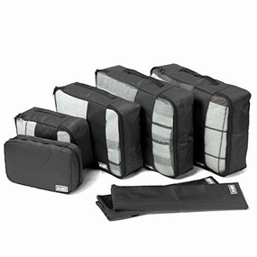 Coolife Packing Cubes Travel Organizers with Laundry Bag 7 Set Hanging Toiletry Bag Portable
