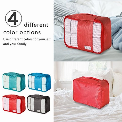 Coolife Packing Cubes Travel Organizers with Laundry Bag 7 Set Hanging Toiletry Bag Portable