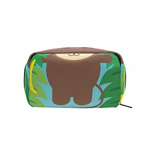 Cosmetic Bag A Monkey With Banana Girls Makeup Organizer Box Lazy Toiletry Case