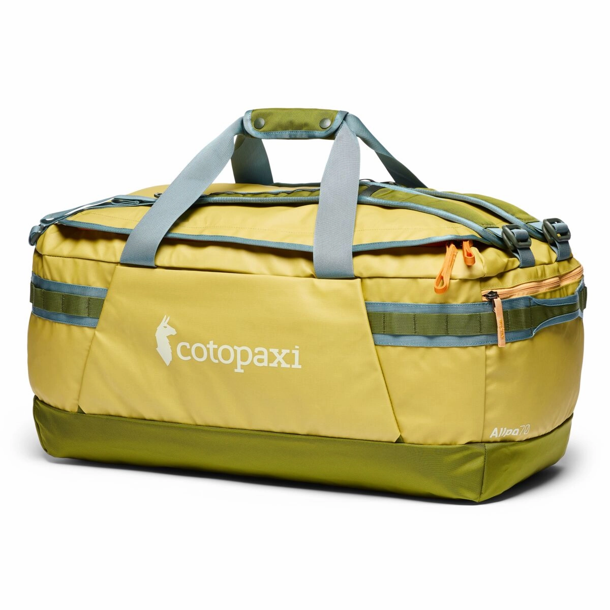 Cotopaxi Allpa Getaway 70L Duffel  - Lemongrass/Cedar
