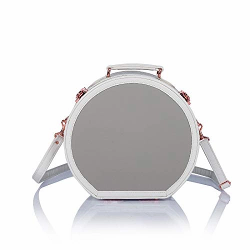 COTRUNKAGE Small Round Hat Box Carry On Luggage Bag (Small, Light Grey)