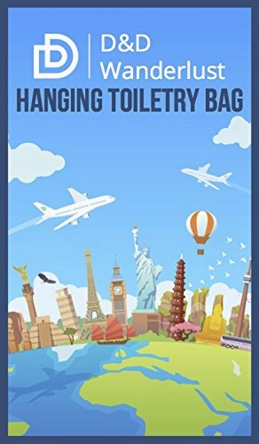 D&D Hanging Toiletry Bag  Designer Travel Organizer For Makeup And Toiletries For Men And Women