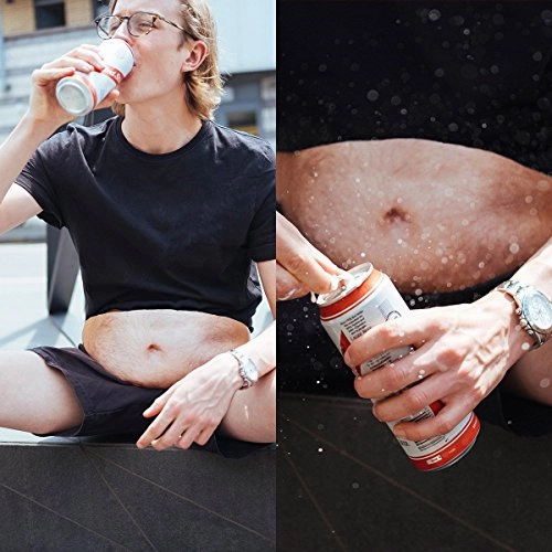 Dad Bag Unisex Belly Fanny Fake Waist Pack with Zipper Adjustable Belt