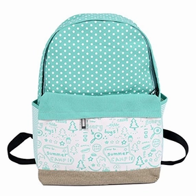 Damara Womens Polka Dot Freehand Stamp Travelling Bag,Green