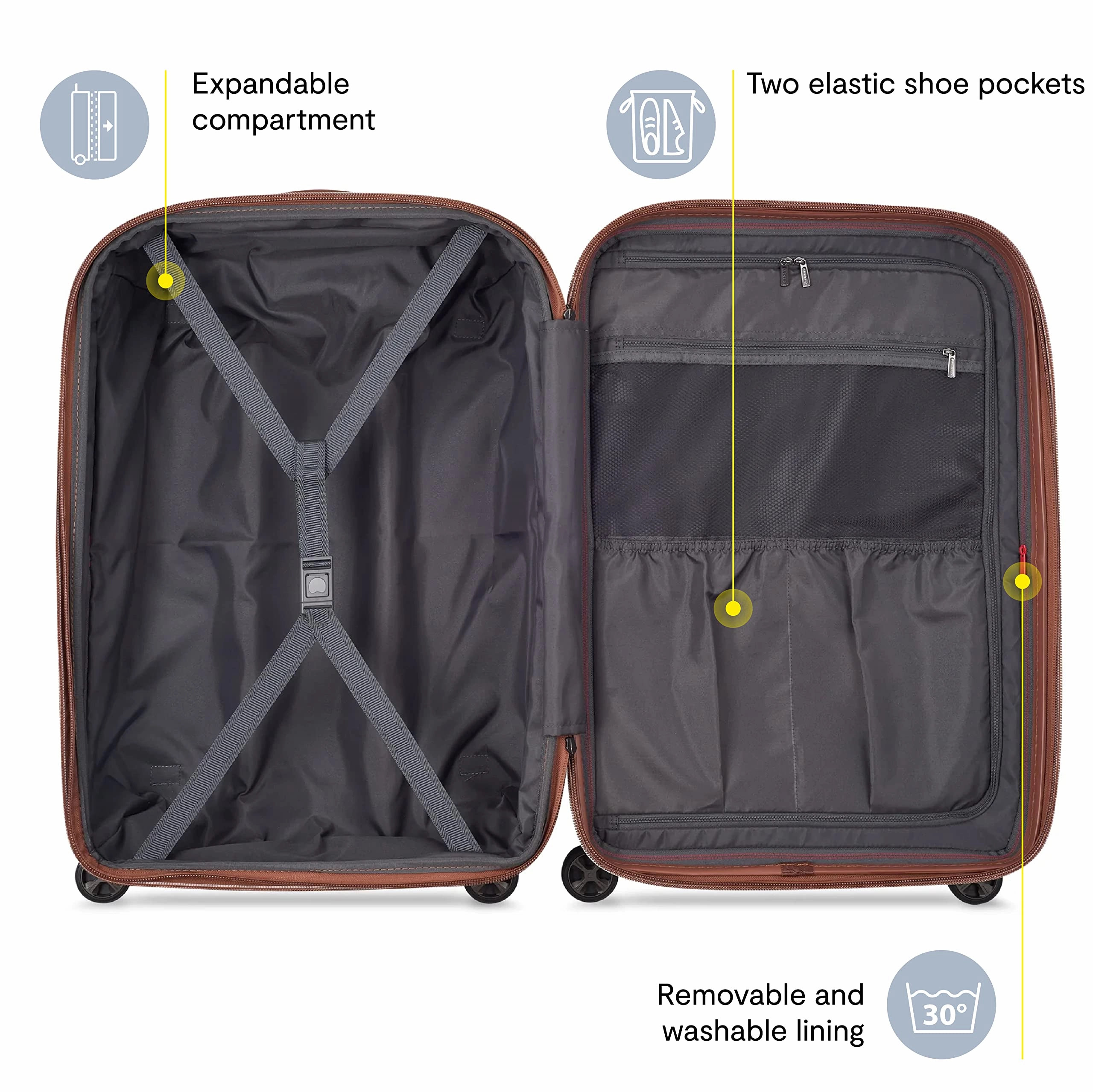 DELSEY Paris Carrousel Hardside Expandable Carry-on  Luggage with Spinner Wheels