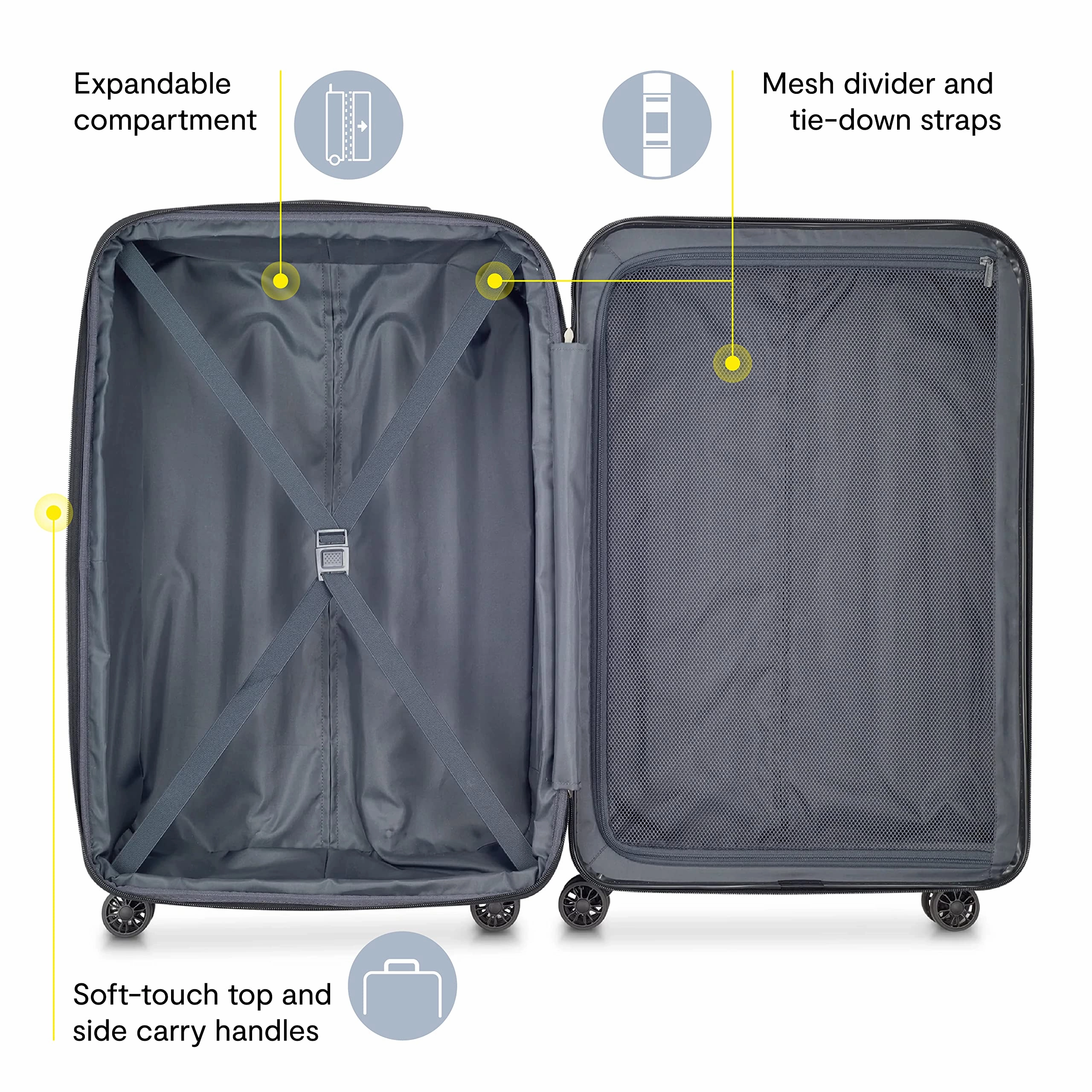 DELSEY Paris Helium Aero 2 Piece Set (21"/25") 4-Wheel Luggage Sets