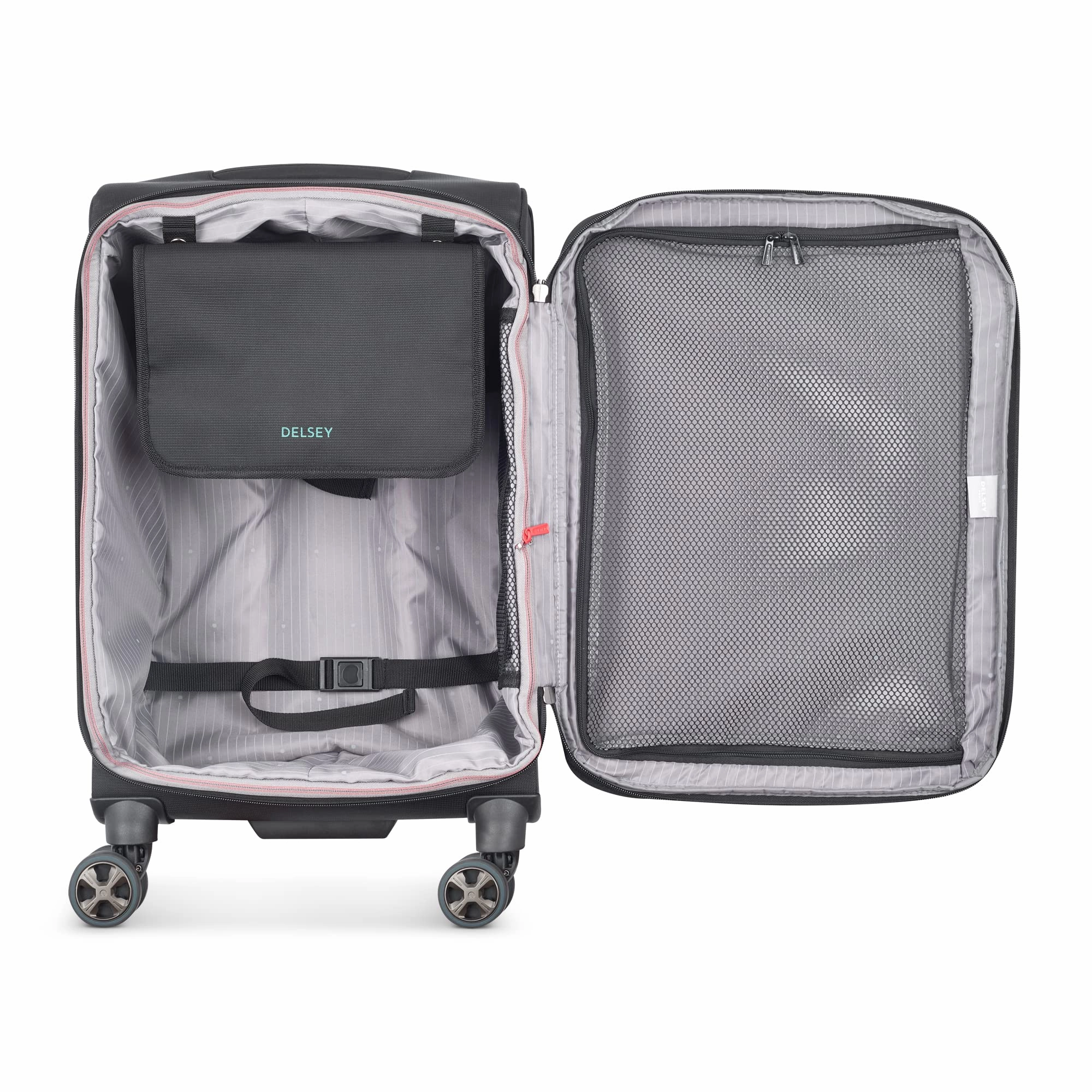 Delsey Paris Helium DLX Softside Expandable Carry On Luggage with Spinner Wheels