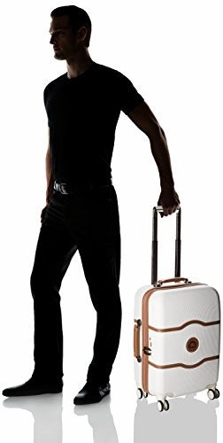 DELSEY Paris Luggage Chatelet Hard  Carry On Spinner Suitcase Hardcase with Lock, Champagne