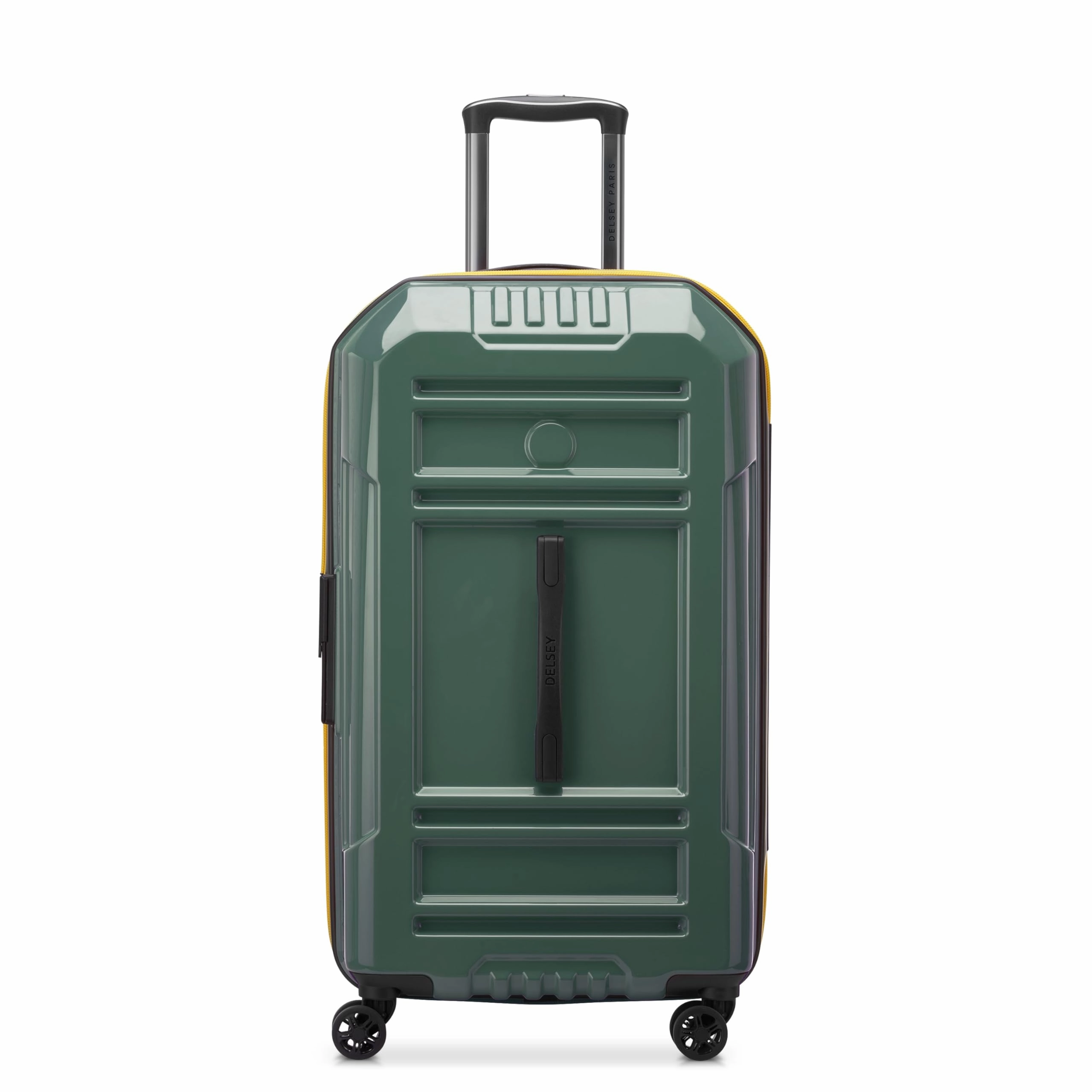DELSEY Paris Rempart Hardside Expandable Luggage Trunk with Spinner Wheels (Checked Medium Trunk 26 Inch)