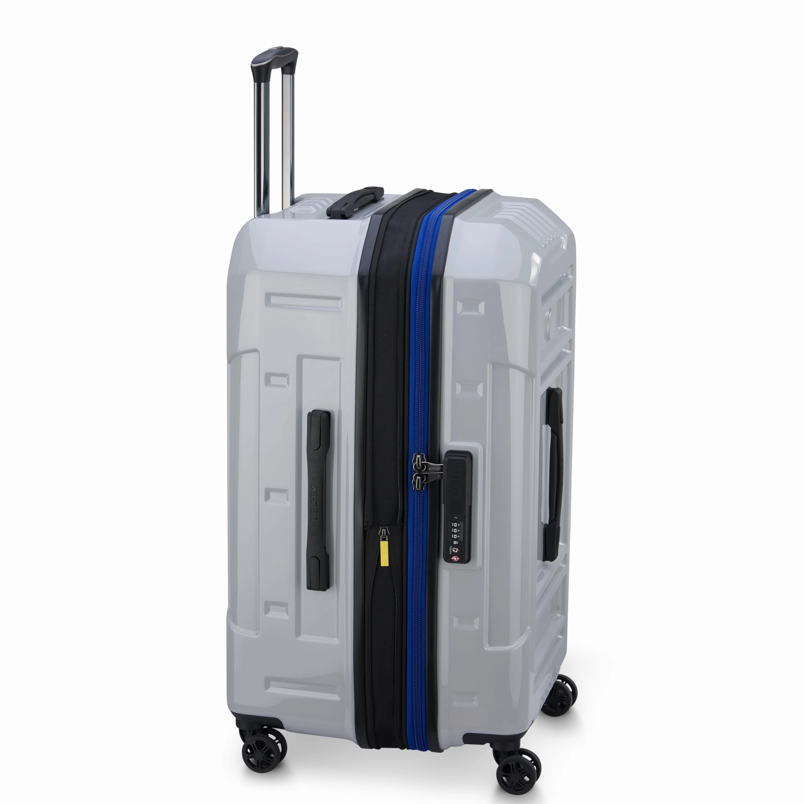 DELSEY Paris Rempart Hardside Expandable Luggage Trunk with Spinner Wheels (Checked Medium Trunk 26 Inch)