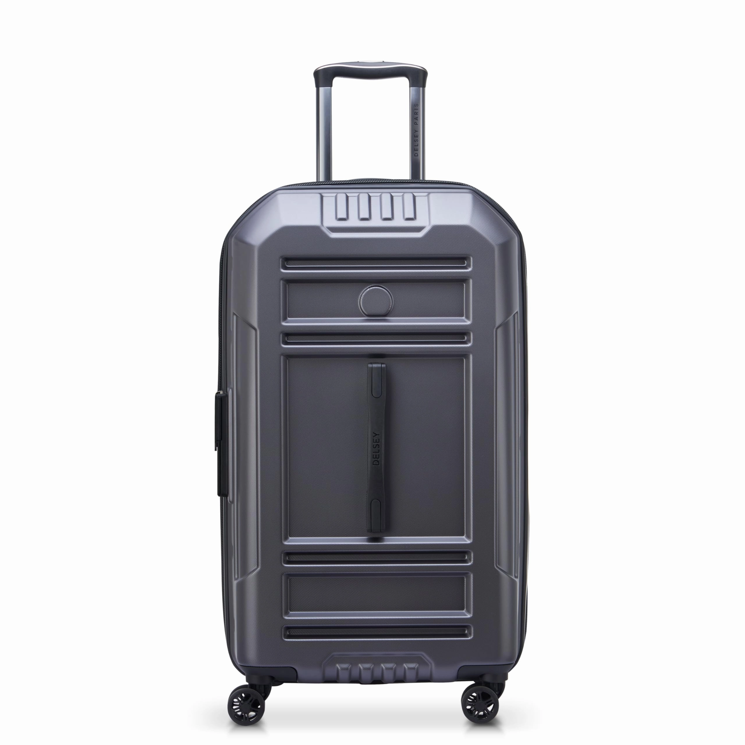 DELSEY Paris Rempart Hardside Expandable Luggage Trunk with Spinner Wheels (Checked Medium Trunk 26 Inch)