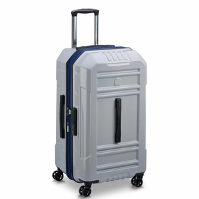 DELSEY Paris Rempart Hardside Expandable Luggage Trunk with Spinner Wheels (Checked Medium Trunk 26 Inch)