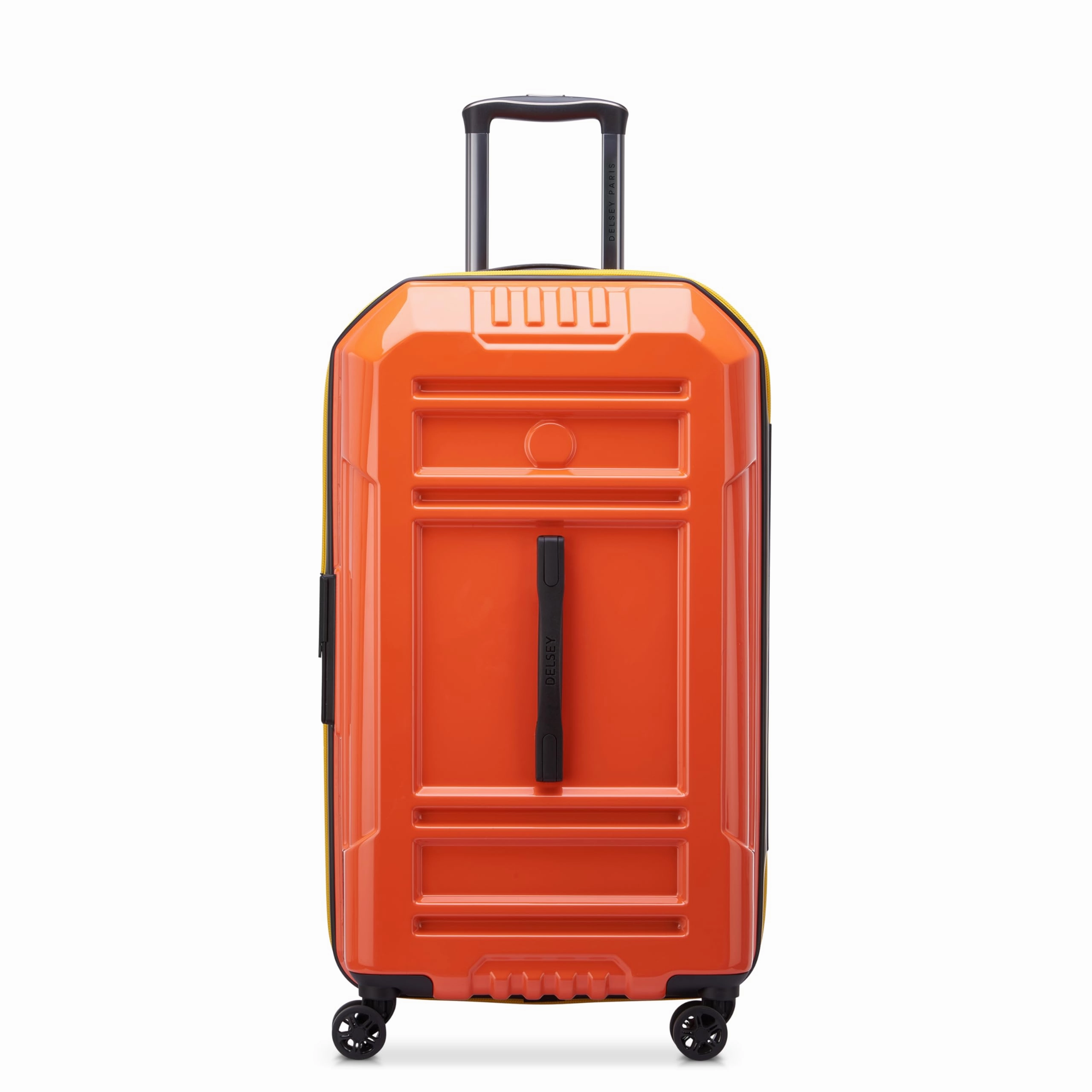 DELSEY Paris Rempart Hardside Expandable Luggage Trunk with Spinner Wheels (Checked Medium Trunk 26 Inch)