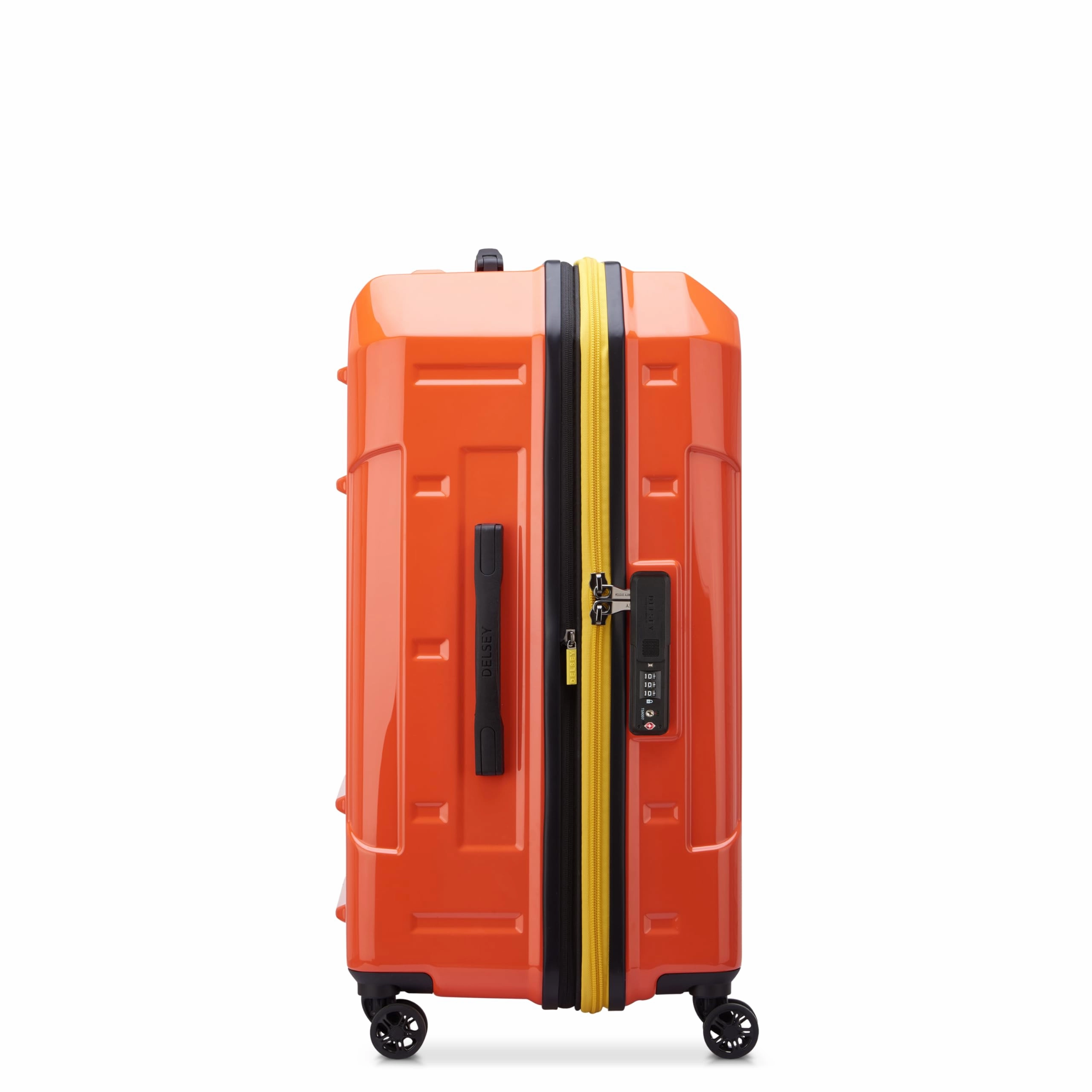DELSEY Paris Rempart Hardside Expandable Luggage Trunk with Spinner Wheels (Checked Medium Trunk 26 Inch)