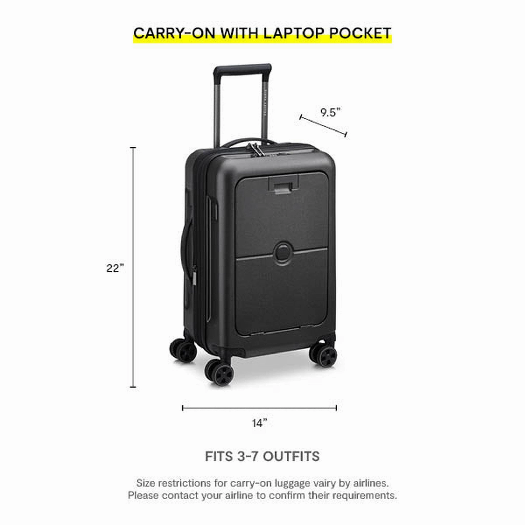 Delsey Turenne 2.0 Business Front Pocket Expandable Spinner Carry-On