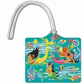Die Cut Id Luggage Tag Island Hula Mermaids