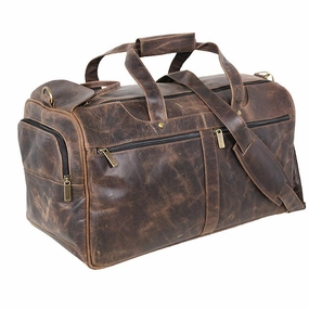 Distress Leather: EZ Open Duffel