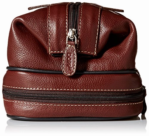 Dopp Men'S Country Saddle Travel Kit With Bonus Items-Leather, Brown