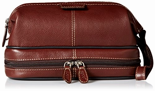 Dopp Men'S Country Saddle Travel Kit With Bonus Items-Leather, Brown
