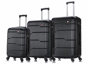 Dukap Rodez Lightweight Hardside 3 Piece Set 20''/24''/28'' Black