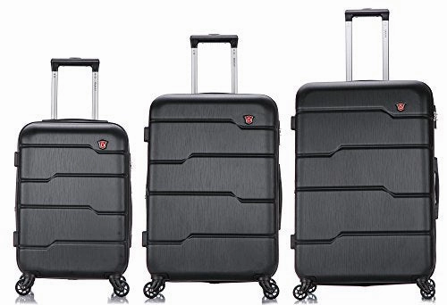 Dukap Rodez Lightweight Hardside 3 Piece Set 20''/24''/28'' Black