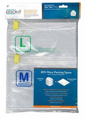Eagle Creek Pack-it Compression Sac Set (md/Large) 2pc, Multi/Strobe/Flame/Blue
