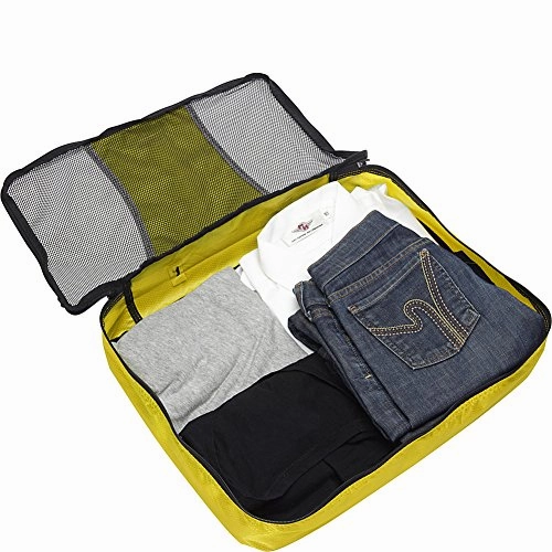 eBags Large Packing Cubes for Travel - 3pc Set - (Canary)