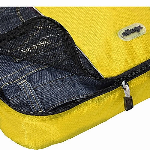 eBags Large Packing Cubes for Travel - 3pc Set - (Canary)