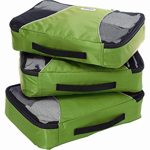 eBags Medium Packing Cubes for Travel - 3pc Set - (Grasshopper)