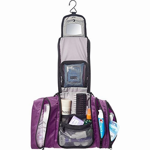 eBags Pack-it-Flat Large Hanging Toiletry Bag and Kit - (Eggplant)