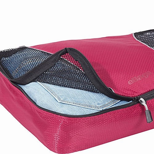 eBags Small/Medium/Large Packing Cubes for Travel - 6pc Sampler Set - (Tangerine)
